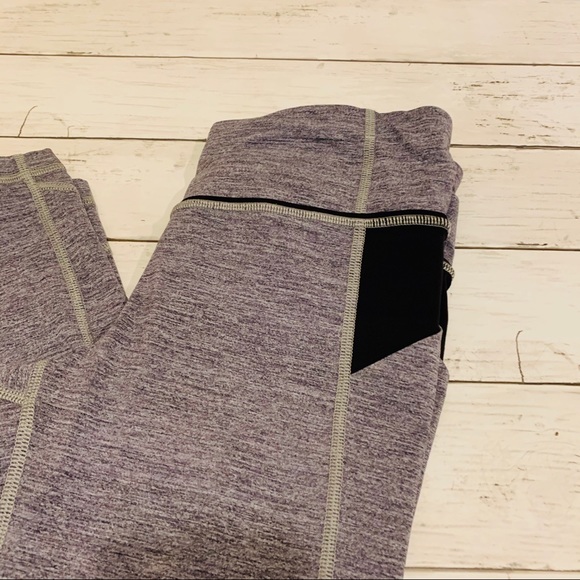 SIZE 4 Lululemon pace rival crop heathered black - Picture 2 of 6